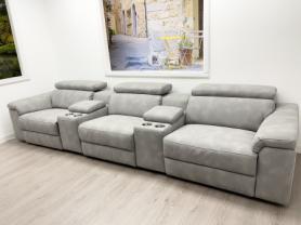 Volante Panama Nubuk soft fabric Power Reclining  cinema sofa